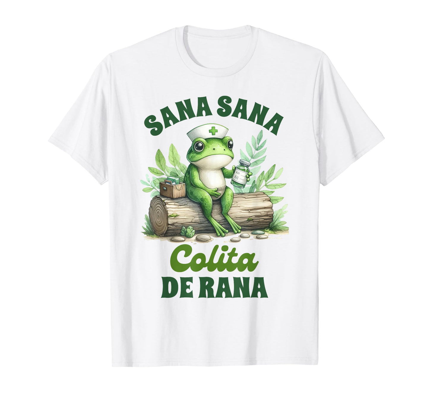 Mexican Nurse Frog Latina Enfermera Sana Sana Colita De Rana T-Shirt