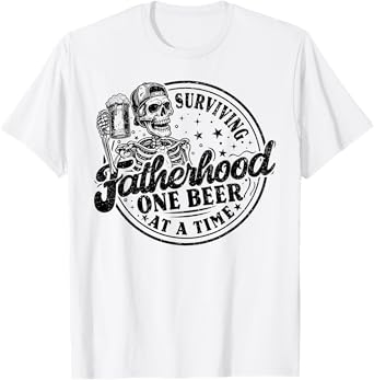 Surviving Fatherhood One Beer At A Time Father's Day Vintage T-Shirt
