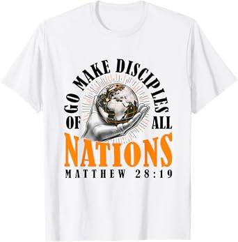 Go And Make Disciples of All Nations Retro Christian Bible T-Shirt