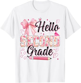 Hello 2nd Grade Cute Coquette Girl Tee T-Shirt
