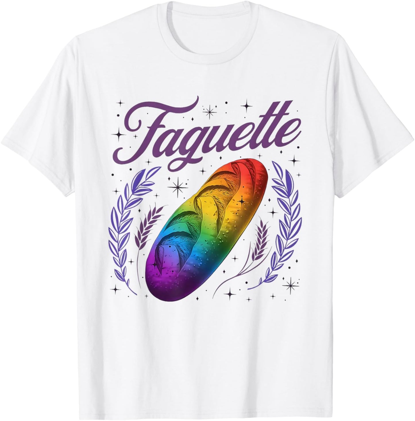 Baguette Pride Gay Shirt White Faguette LGBT Pride Month T-Shirt