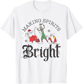 Making Spirits Bright Christmas Haunted Ghosts T-Shirt