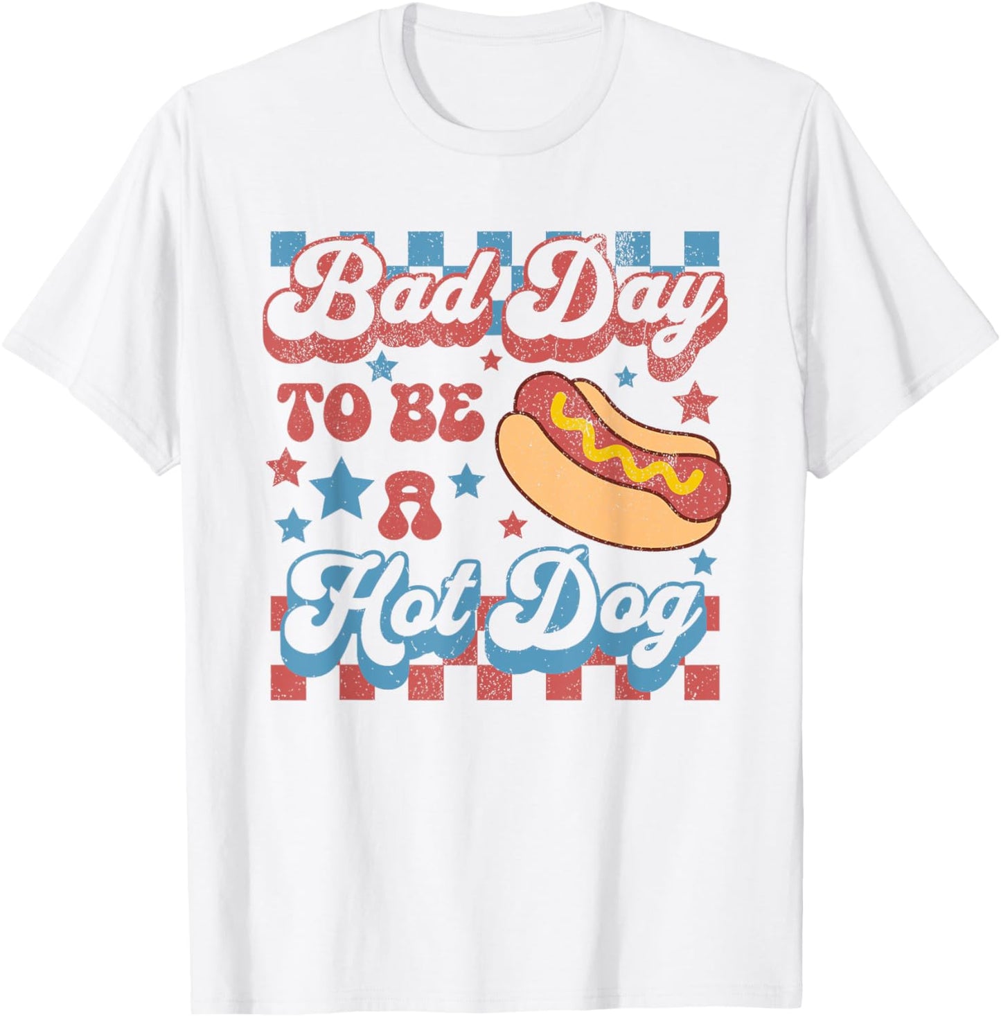 Bad Day To Be A Hot Dog Funny Bbq Grilling 4th Of July T-shirt
