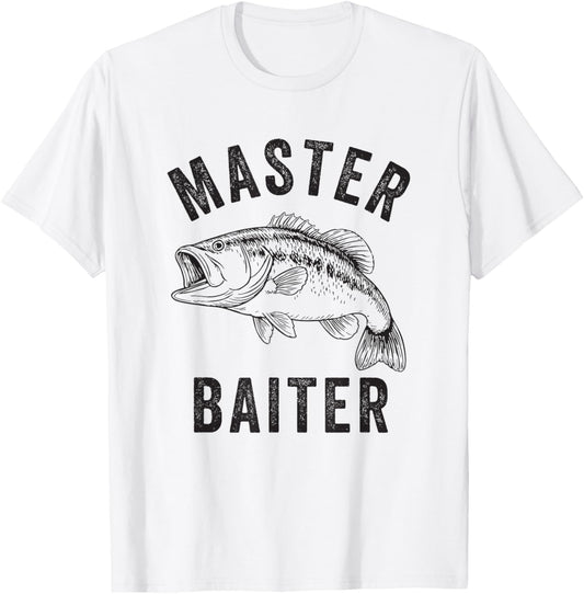 Master Baiter Funny Fishing Father’s Day Birthday Dad Gift T-Shirt