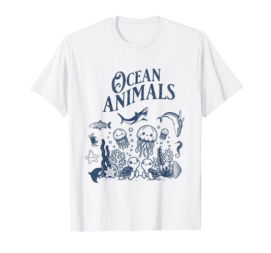 Ocean Animals Save Sealife Retro Sea Animal Protection Lover T-Shirt