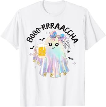 Boo-Rracha Ghost Borracho Beer Mexican Hispanic Halloween T-Shirt