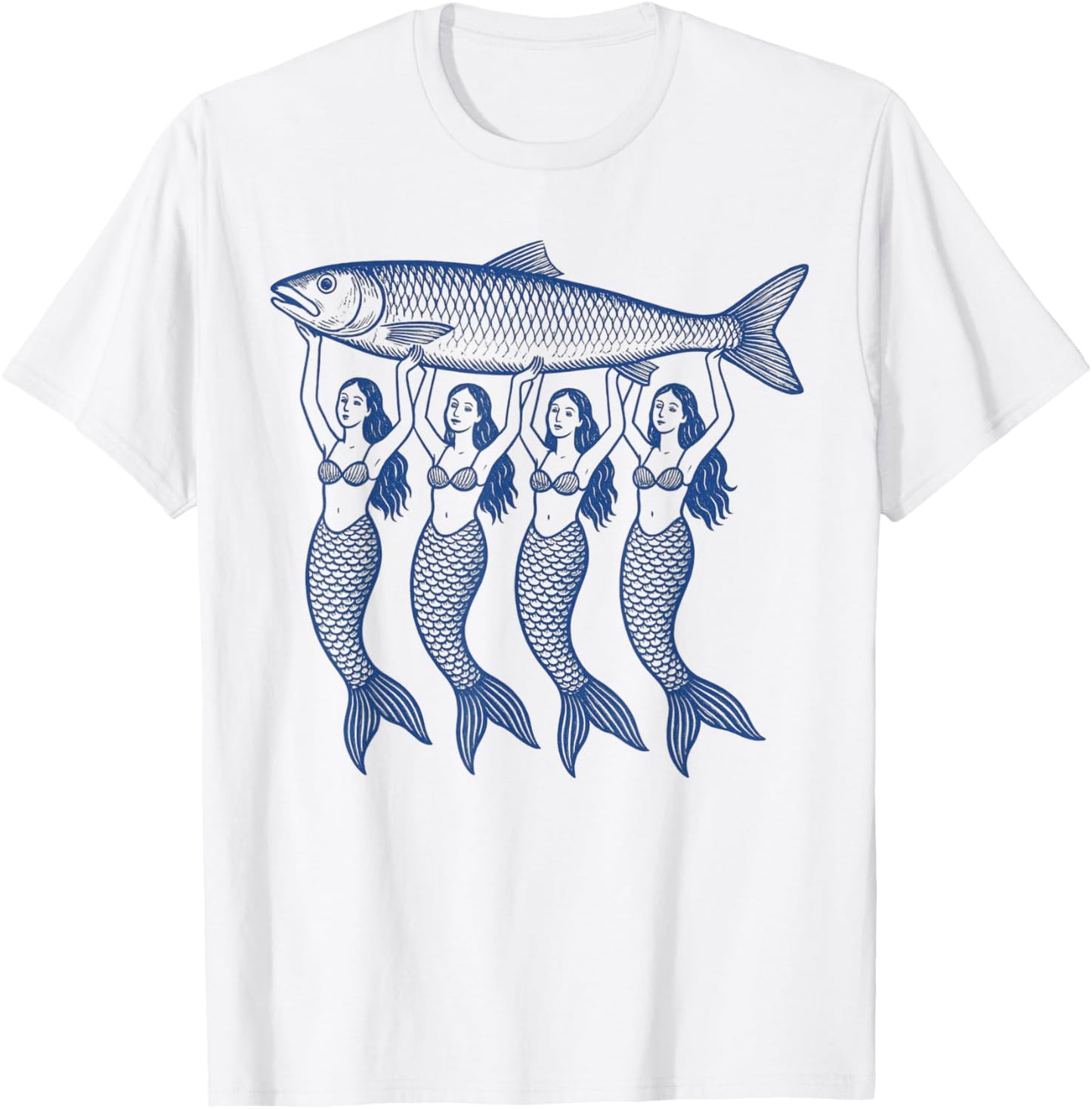 Mermaid Sardine Tinned Fish Sea Food Canned Sardines Ocean T-Shirt