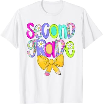 Second Grade Coquette Bow Back To School First Day Of School T-Shirt