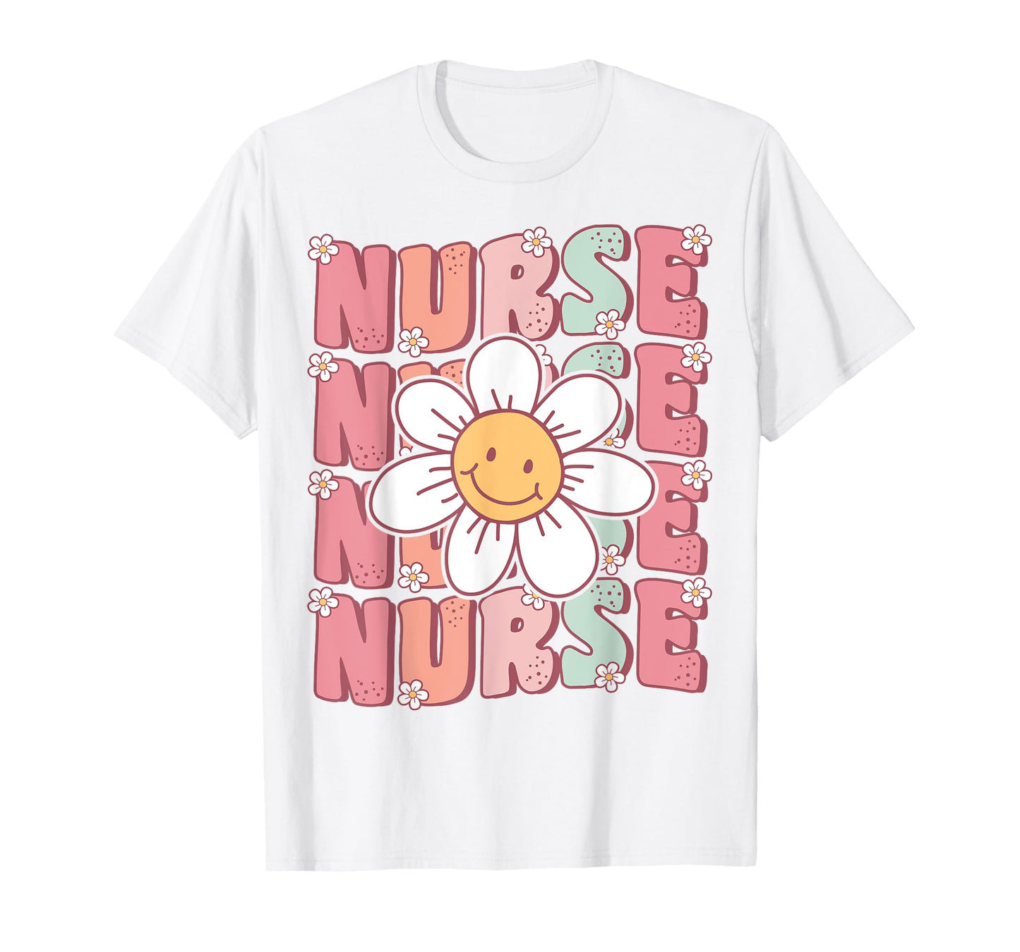 Groovy Nurse Cute Daisy Flower Retro School Nurse ICU CNA RN T-Shirt