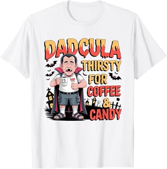 Funny Dadcula Halloween Dad Dracula Costume T-Shirt