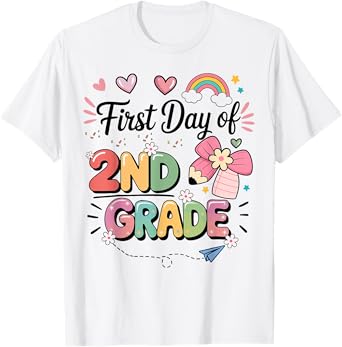 First Day of Second Grade Back to School Teacher Girls T-Shirt