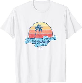 Vintage Daytona Beach Shores Florida FL Classic 70s Retro Su T-Shirt