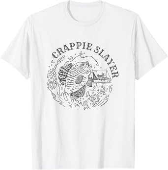 Crappie Slayer Traveling Hiking Camping fishing in Nature T-Shirt