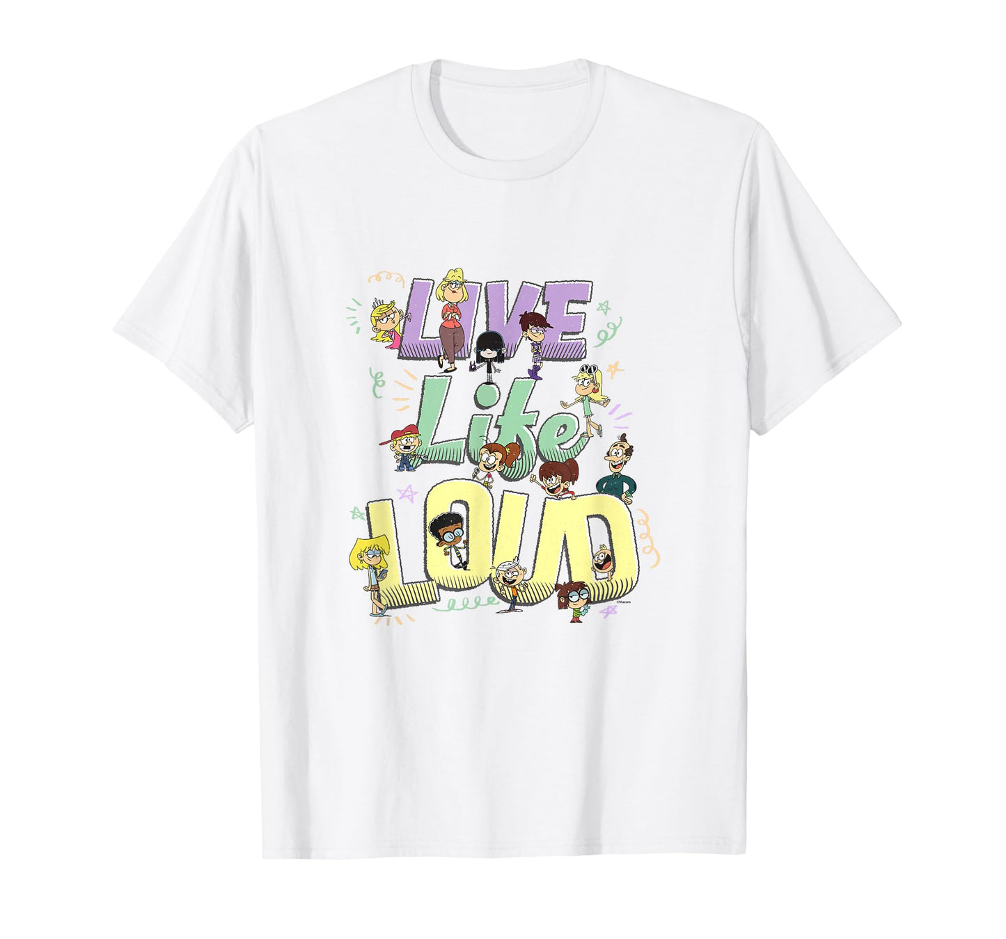 The Loud House Live Life Loud Vintage Group Logo T-Shirt