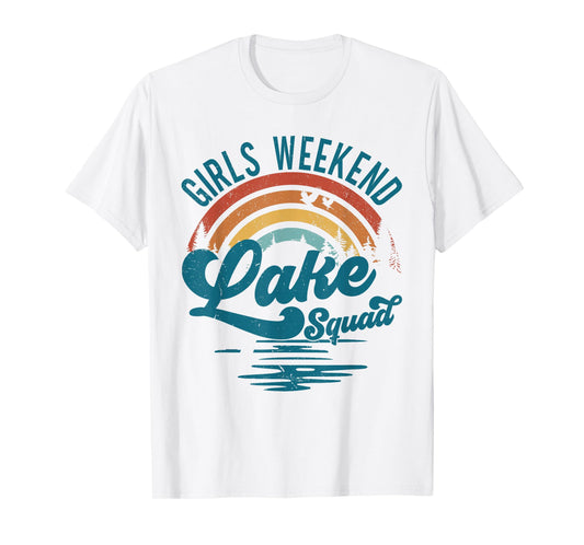 Girls Weekend Girls Trip Mother Daughter Rainbow Lake Squad T-Shirt