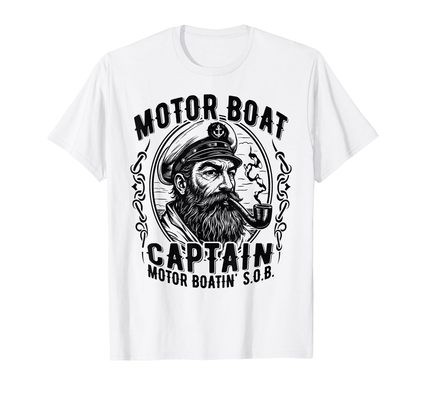 Motor Boatin' S.O.B. Vintage Pontoon Captain on the Lake T-Shirt