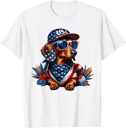 Dachshund 4th Of July Patriotic Dog Dachshund Fourth Of July T-shirt