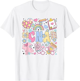 CNA Nurse Stuff Retro Certified Nursing Assistant Nursing T-Shirt