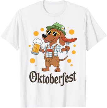 Oktoberfest Funny Dog Sausage German Beer Festival Drinking T-Shirt