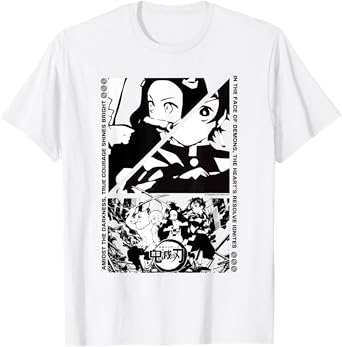 Anime Demon Slayer Characters Dynamic Scene T-Shirt