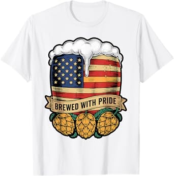 Brewery American Flag Craft Beer for American Pride T-Shirt