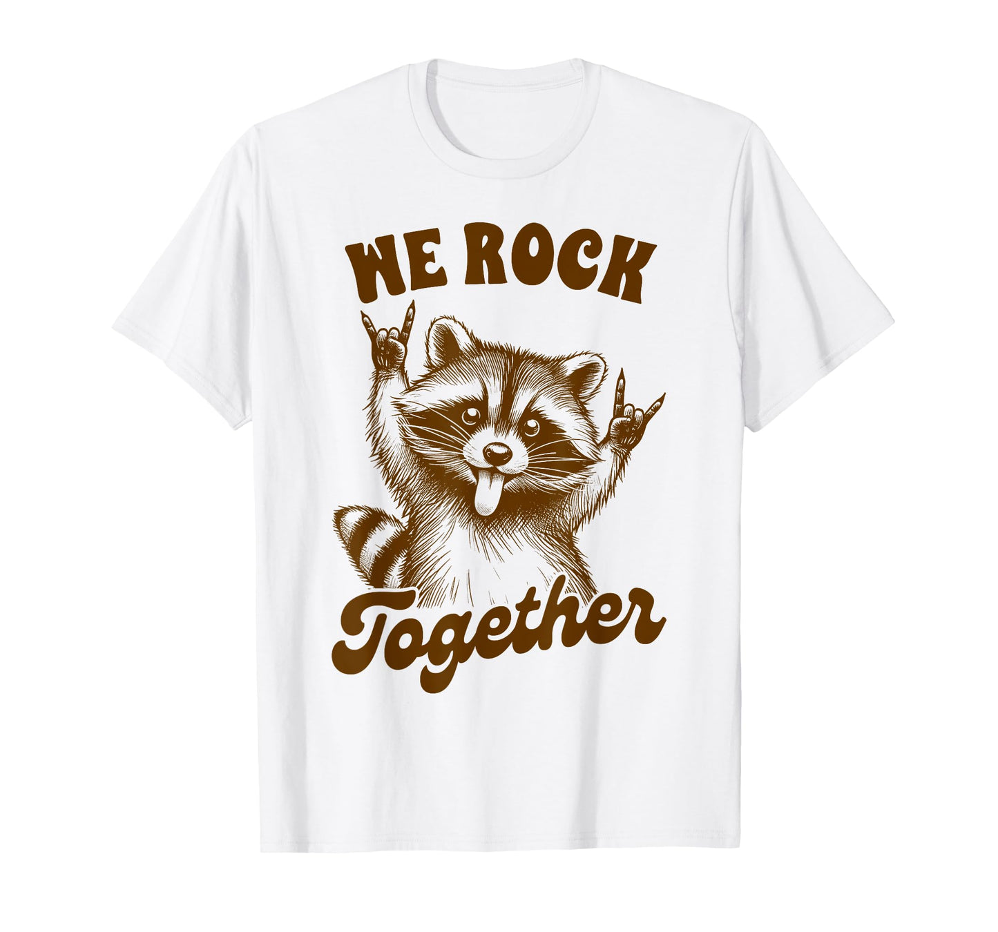 Rock n Roll Music Band Racoon Musician We Rock A Together T-Shirt