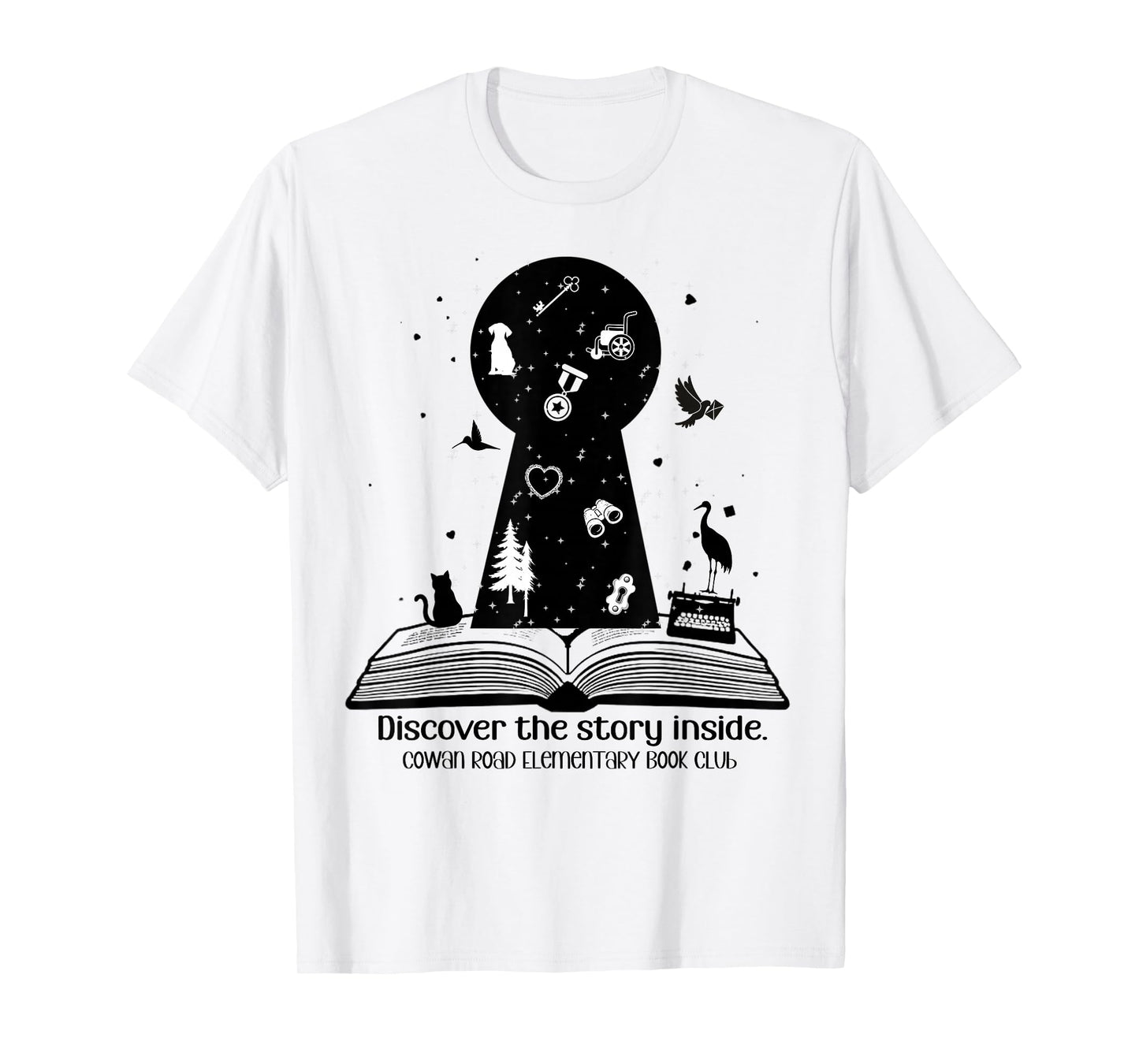 Cowan Road Elementary Book Club T-Shirt - T-Shirt | White
