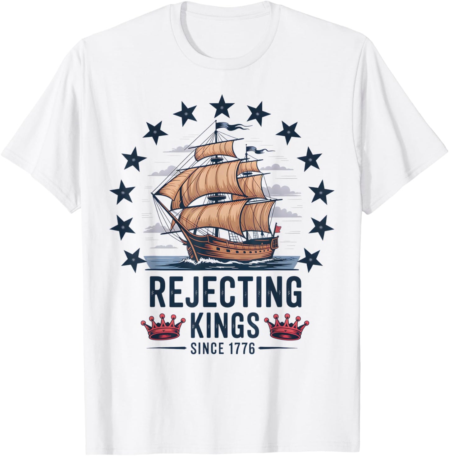 Rejecting Since 1776 American Flag USA 4th Of July T-Shirt