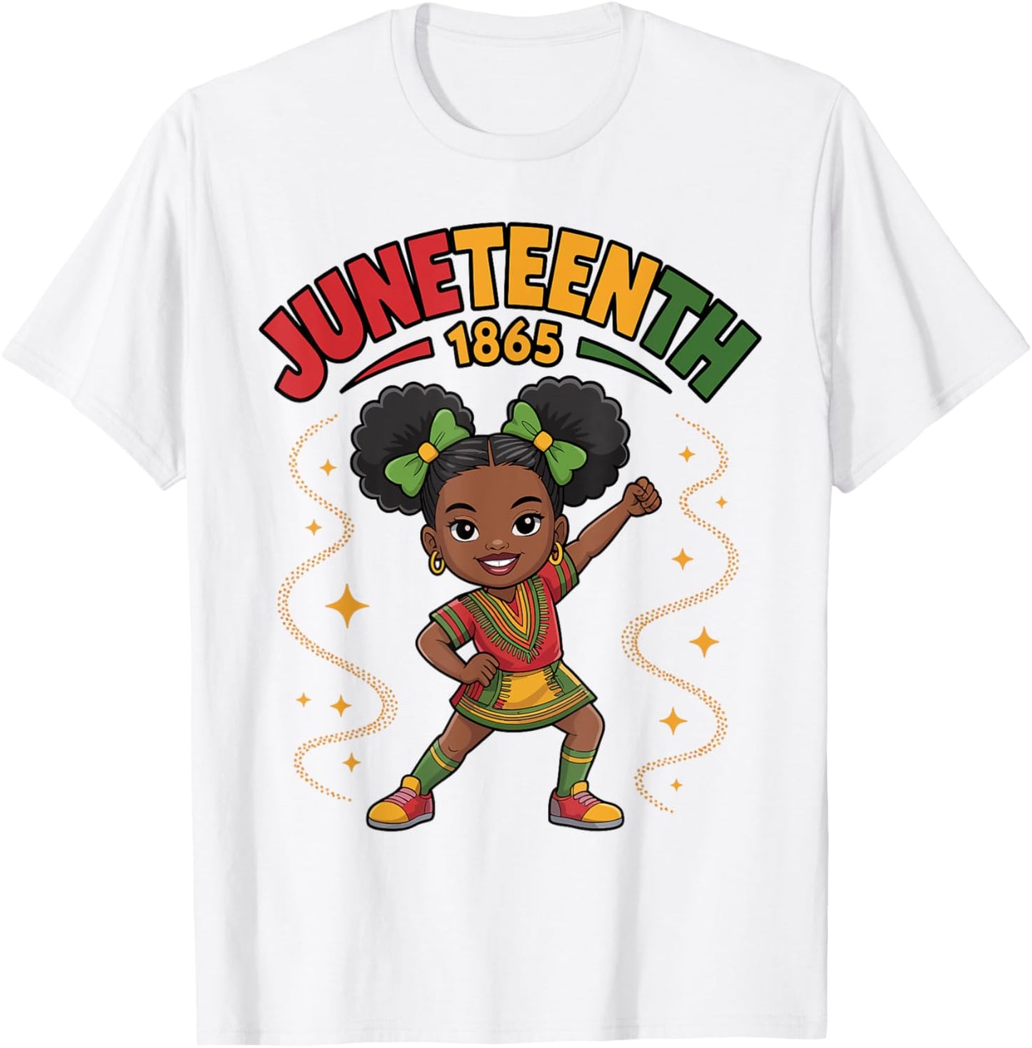 Juneteenth Dabbing Black Girls Queen Skin Dab kids T-Shirt