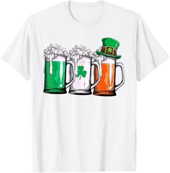 Trio of Beer St. Patrick's Day - Beer Paddy's Day Drinking T-Shirt