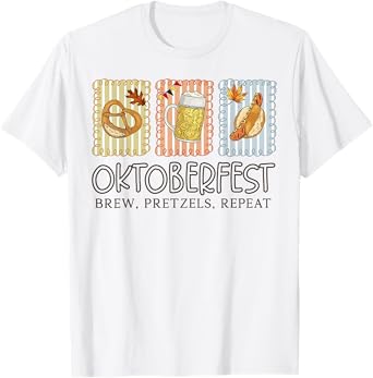 Oktoberfest Drinking Men Women German Beer Festival Funny T-Shirt