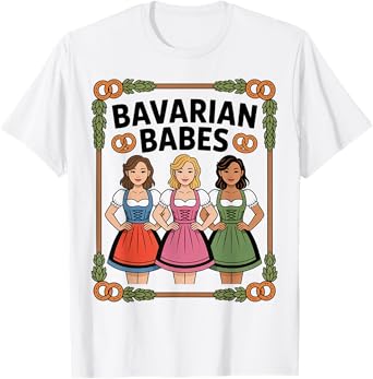 Cute Bavarian Babes Oktoberfest Festival Crew Matching T-Shirt