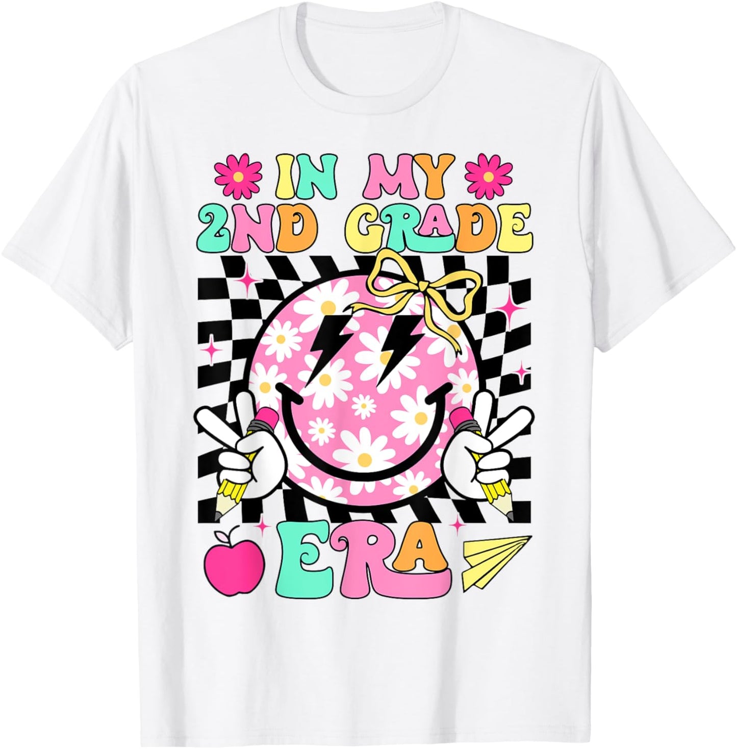 In My 2nd Grade Era Smile Face Back To School Teacher Kid Tee | TeeBrew