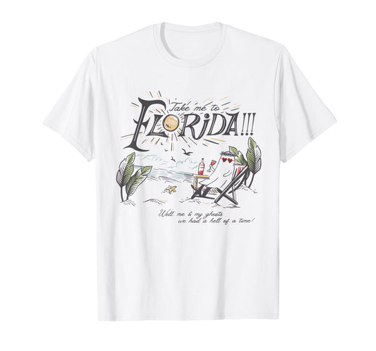 Take Me to The Florida Funny Ghost On The Beach T-Shirt