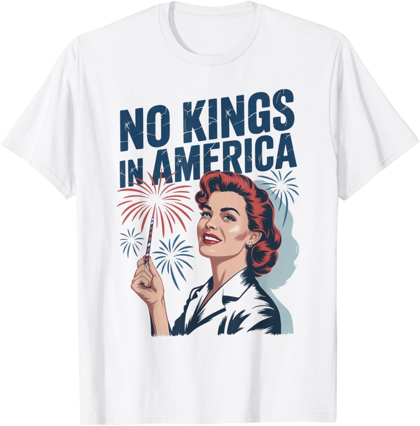 No Kings In America Retro Usa T-shirt