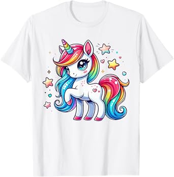 Unicorn For Girls Cute Rainbow Magical Unicorn T-Shirt