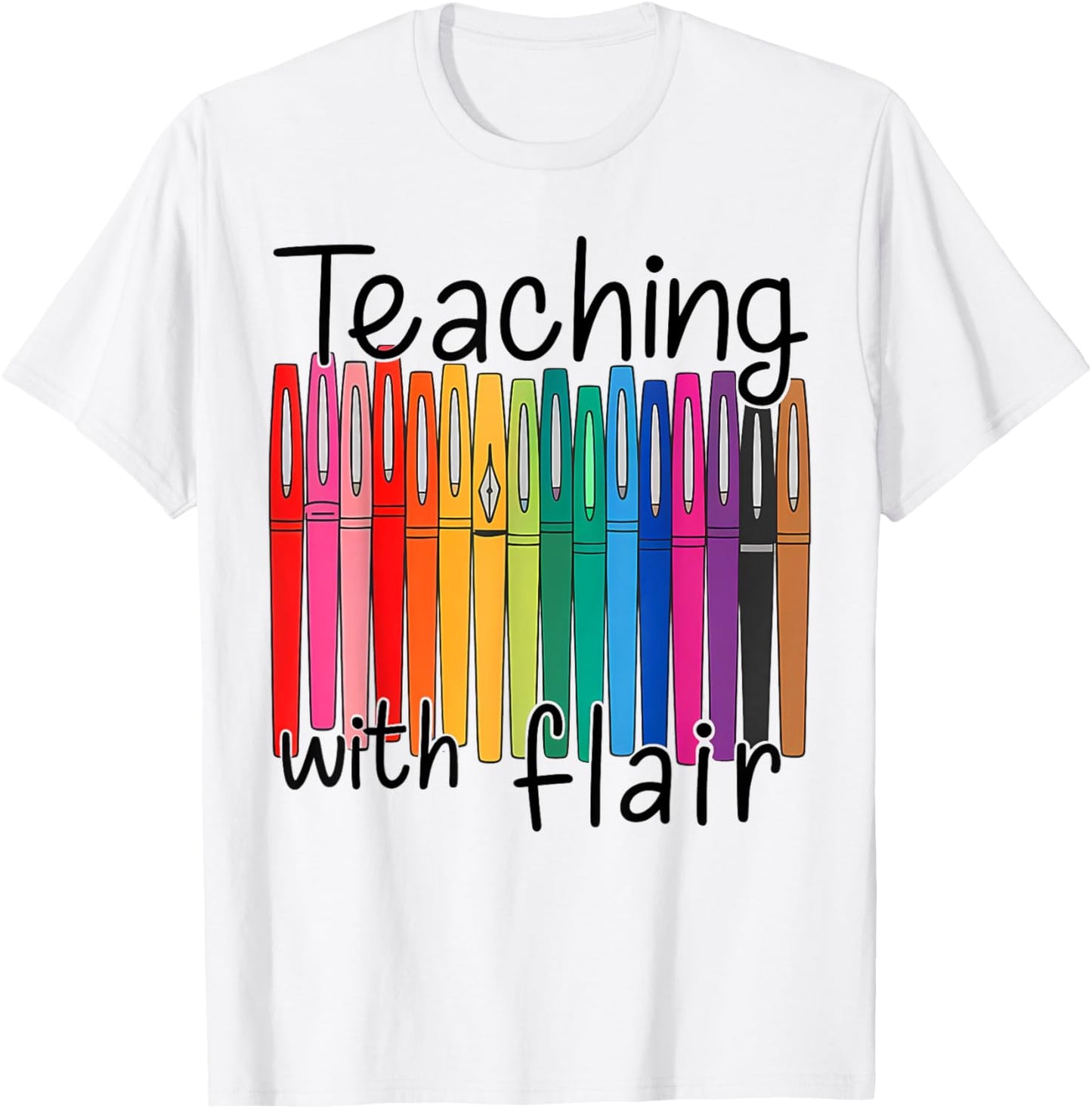 Teaching With Flair Preschool Teacher First Day Of School T-shirt by TeeBrew