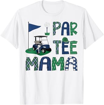 Par-Tee Mama Golf Lover Birthday Party Family Matching T-Shirt