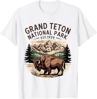 Grand Teton National Park Retro T-Shirt