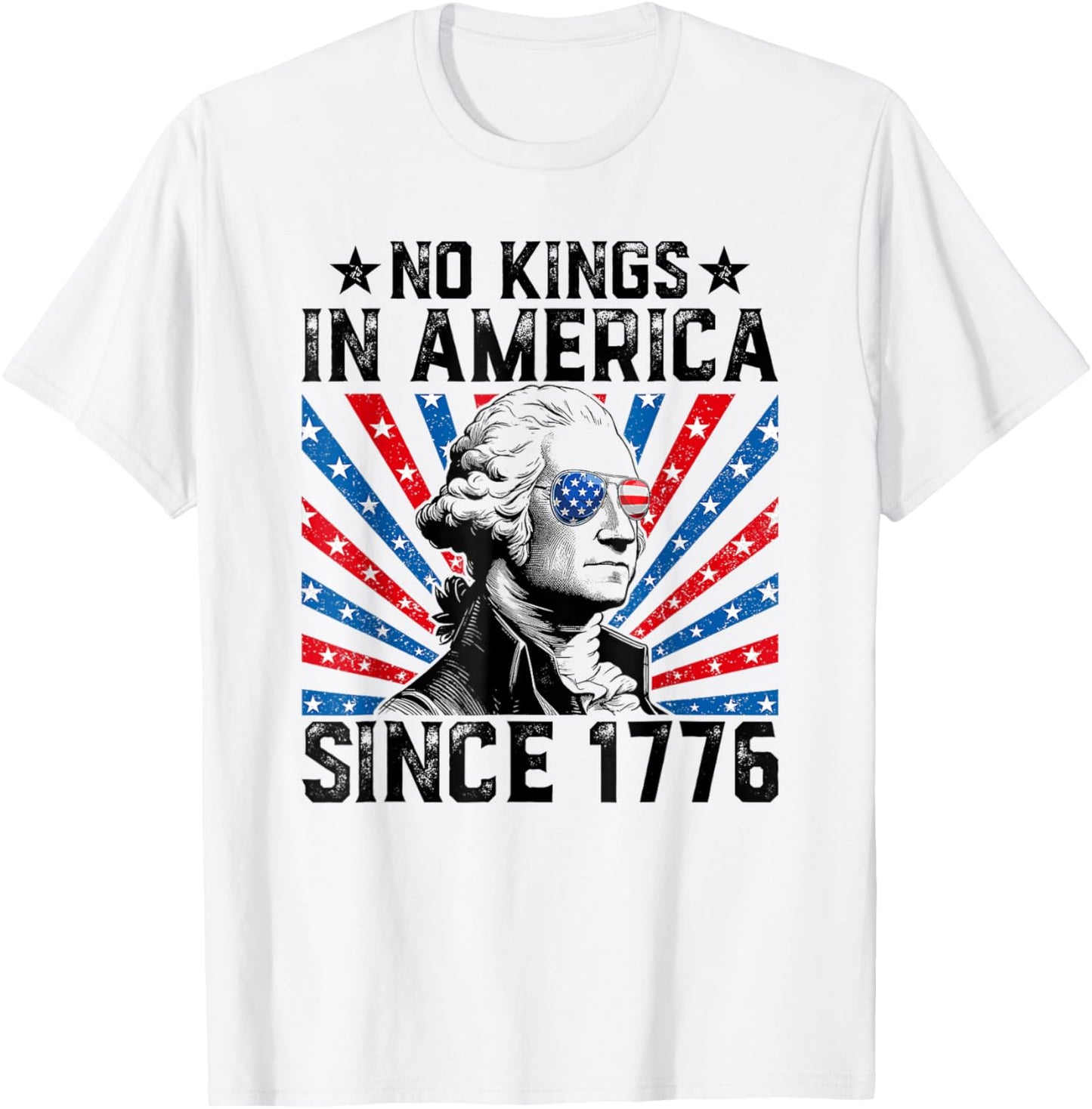 No Kings In America Since 1776 Distressed T-Shirt