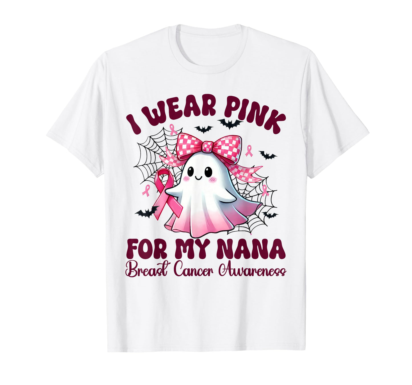 I Wear Pink for my Nana Breast Cancer Awareness halloween T-Shirt