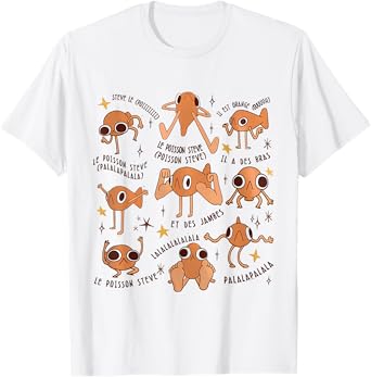 Funny Steve Le Poisson, Coquette Orange Fish Steve T-Shirt