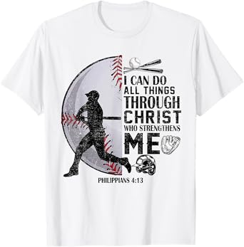 Baseball-Shirt Jesus Boys Kids Christian Bible Verse T-Shirt