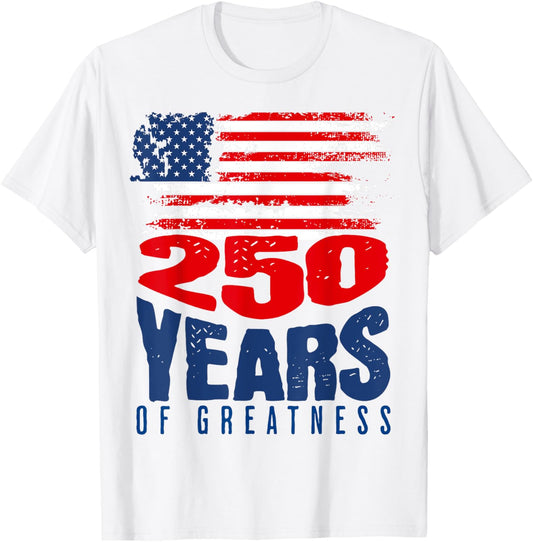 Patriotic Usa Flag 250th Anniversary 4th Of July 1776 2026 T-shirt