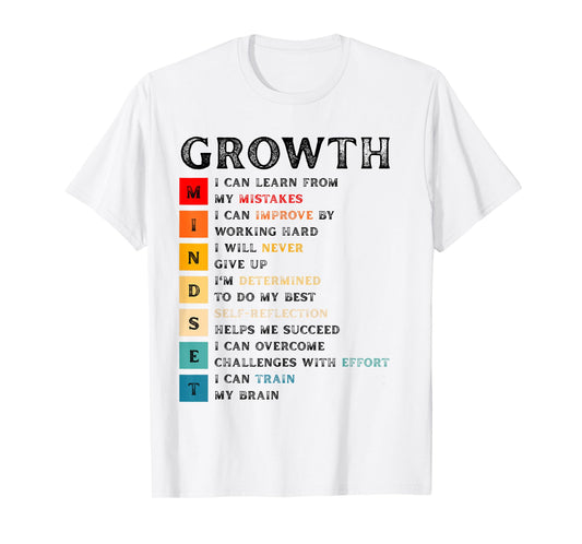 Growth Mindset Definition - Motivational Quote Inspiration T-Shirt