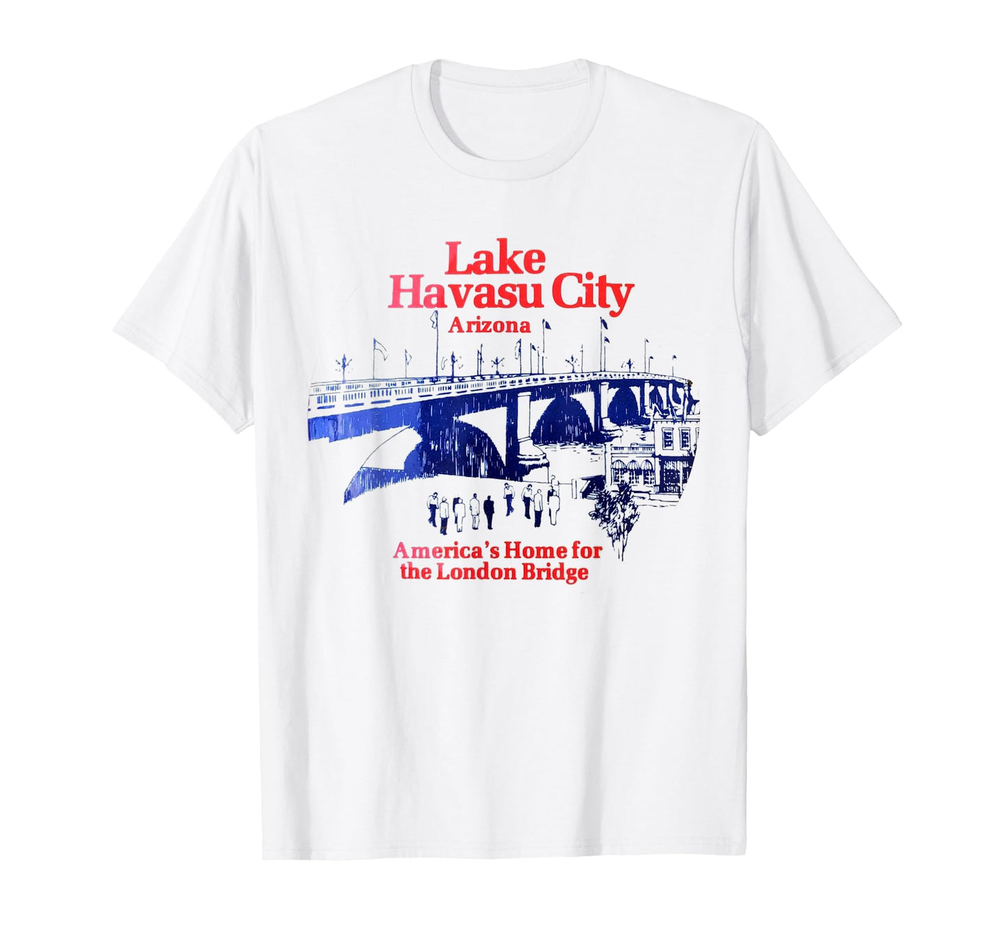 Lake Havasu City Arizona Bridge Illustration Vintage T-Shirt