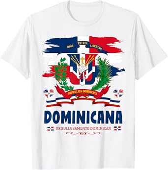 Coat of Arms Republica Dominicana For Kids & Dominican Flag T-Shirt