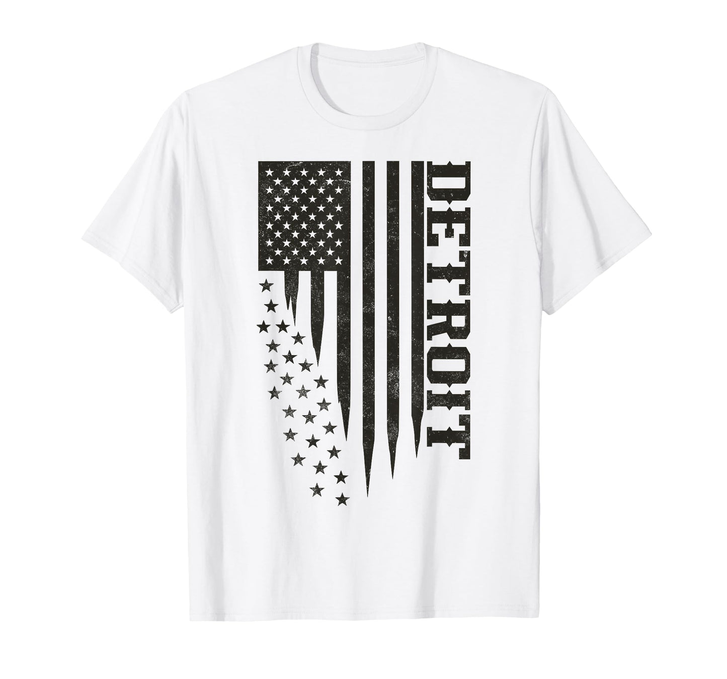 Patriotic Detroit Homegrown Local USA Flag Detroit T-Shirt