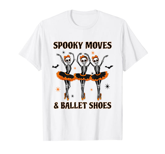 Skeleton Ballerinas Halloween Costume Dance Teacher Ballet Men Women T-Shirt