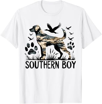 Southern Boy Hunting Dog Labrador Western Hunting Boy T-Shirt